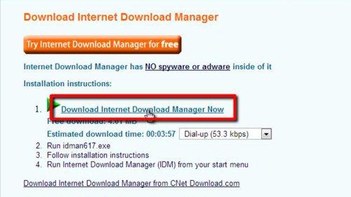 how to install internet manager